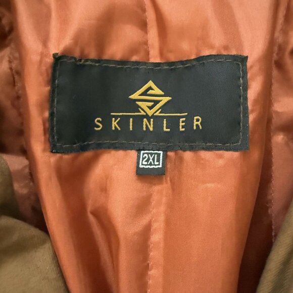 Skinler Size 2XL Brown Jacket Work Chore Coat Collared Lined Yellowstone - Picture 3 of 9